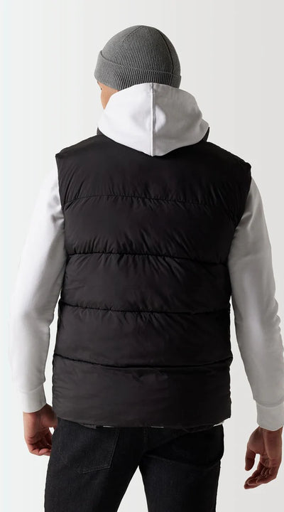 Panel Puffer Gilet - Black