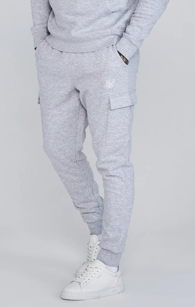 Grey Marl Essentials Cargo Joggers