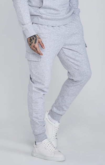 Grey Marl Essentials Cargo Joggers