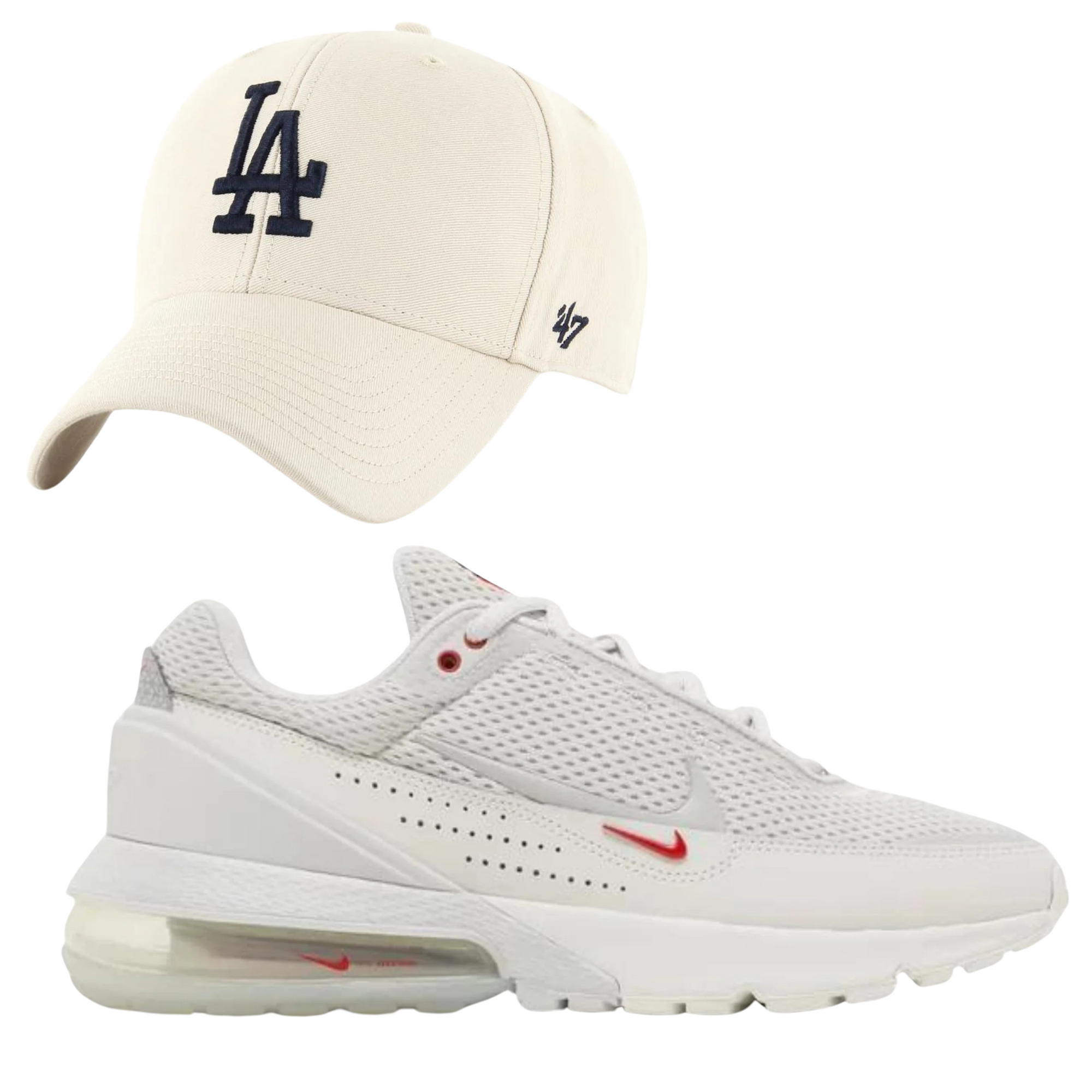 Nike Air Max Pulse Phantom High Voltage + Los Angeles Dodgers Bone Legend 47 MVP 47 Bundle