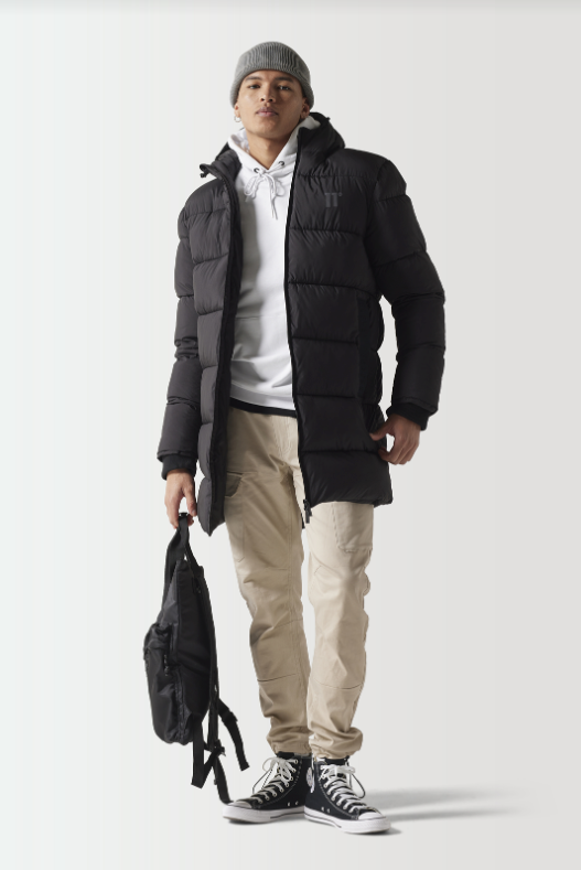 Puffer jacket longline on sale